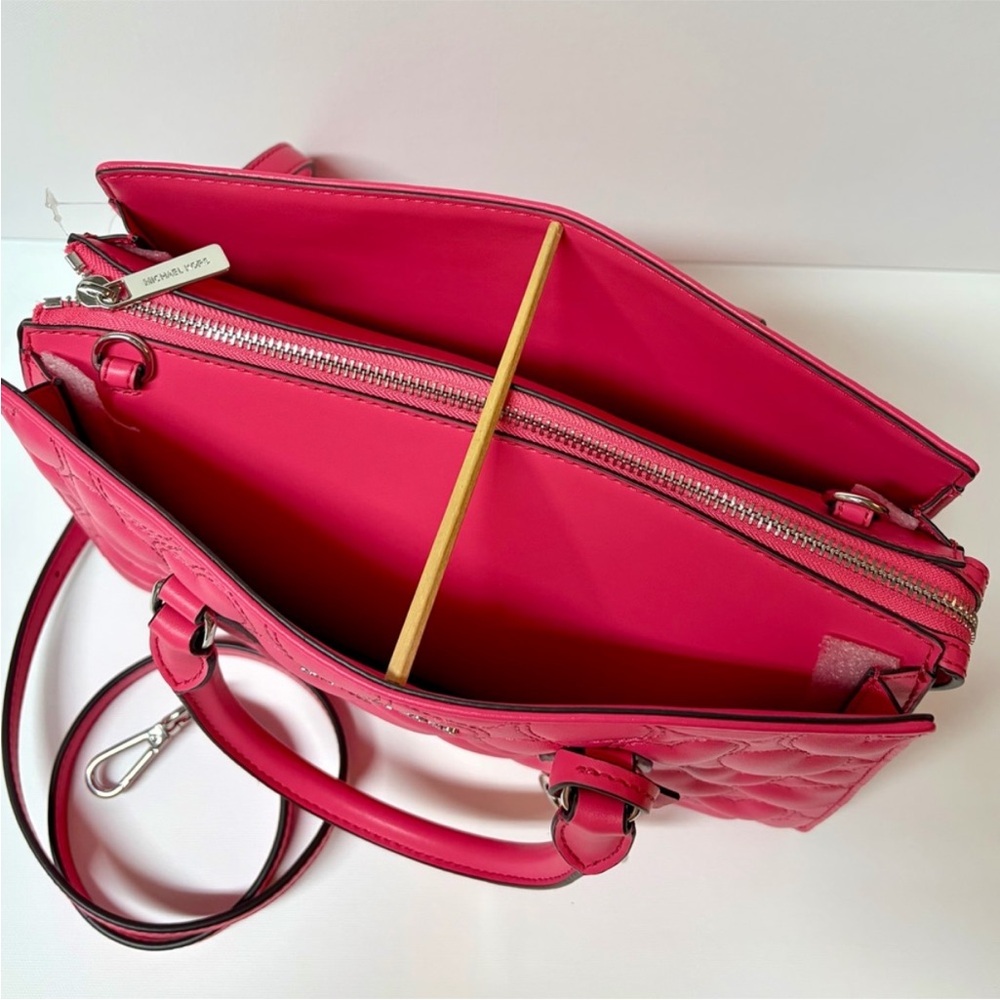 MICHAEL KORS Sheila Medium Heart Embroidered Satchel - Picture 5 of 15